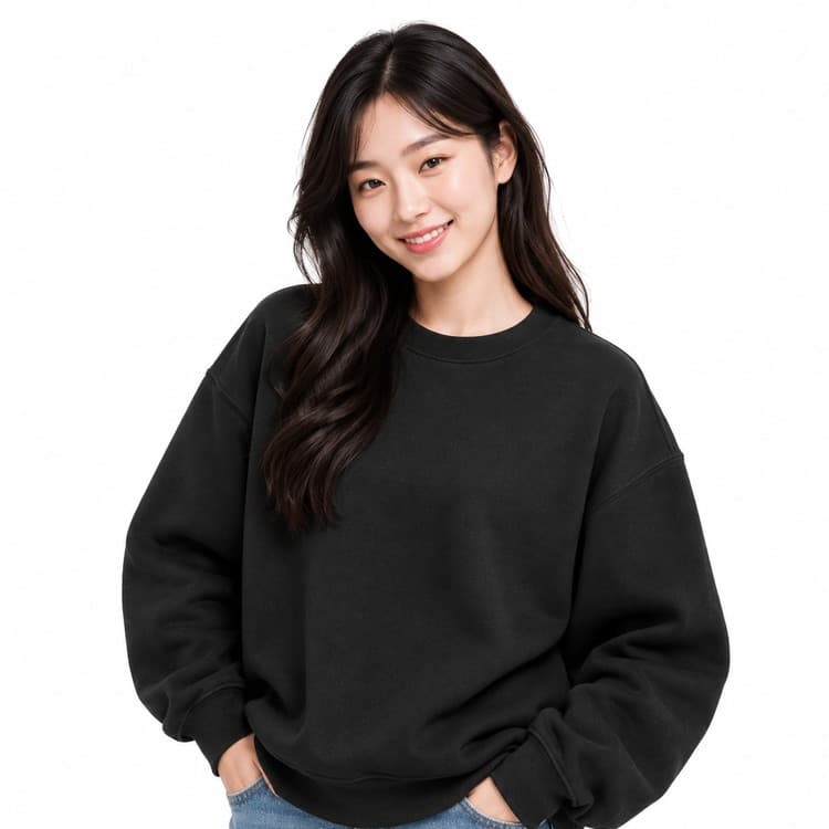 프린트스타 빅오버핏 기모 맨투맨 - 1