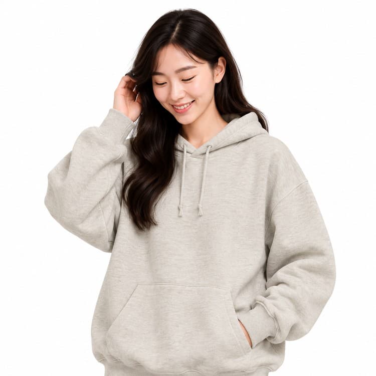 프린트스타 빅오버핏 기모 후드티 - 1